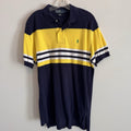 Polo Ralph Lauren Colorblock Polo Shirt Mens Large Yellow Blue Classic Fit 
