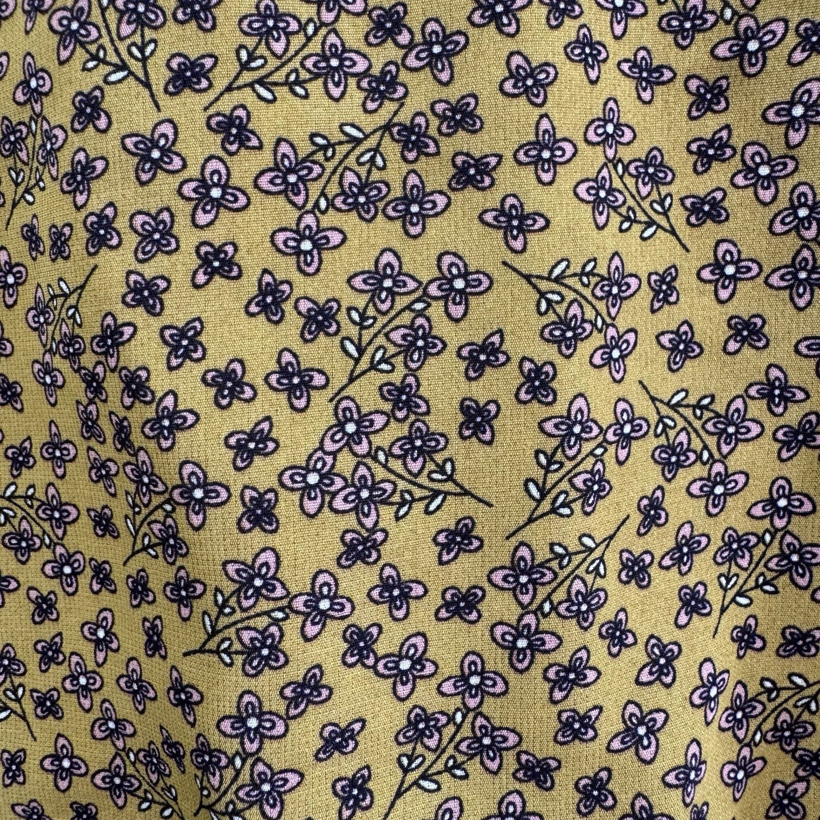 A Beautiful Soul Wrap Skort XL Mustard Floral Ruffle NWT Boho