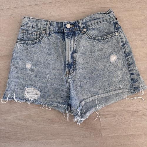 BDG Urban Outfitters Denim Shorts 28 Acid Wash Distressed Raw Hem