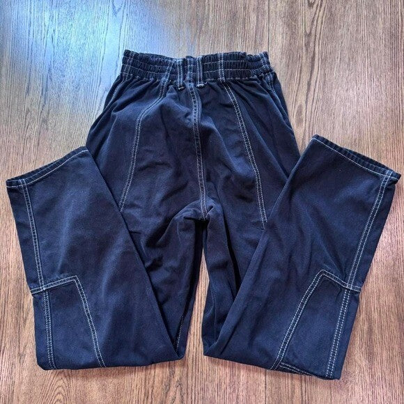 BDG Urban Outfitters Relaxed Skate Jeans 26 Black Cargo Pants Y2K Grunge Utility