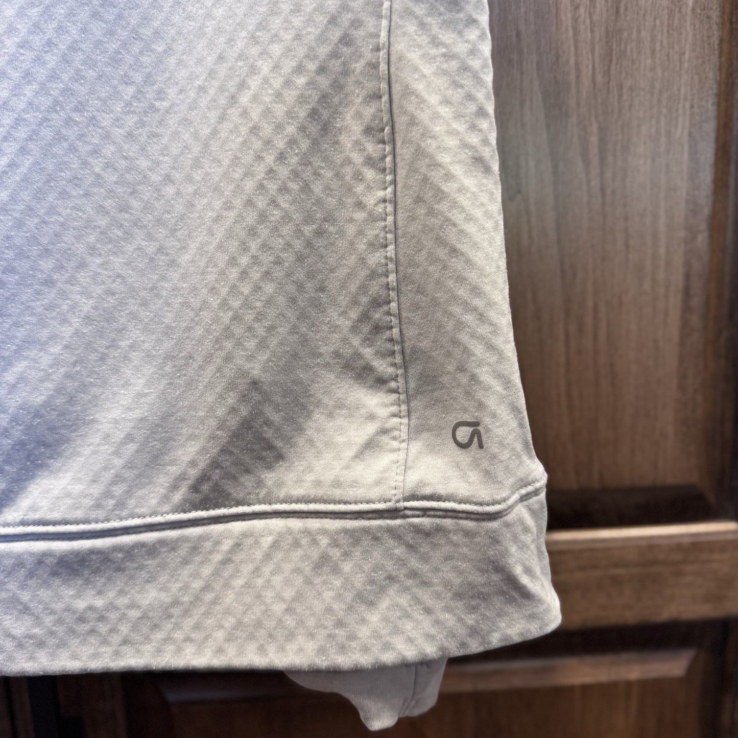 LL Bean Sweatshirt Womens M Gray Marl Cozy Pullover Cowl Neck Pocket Long Sleeve