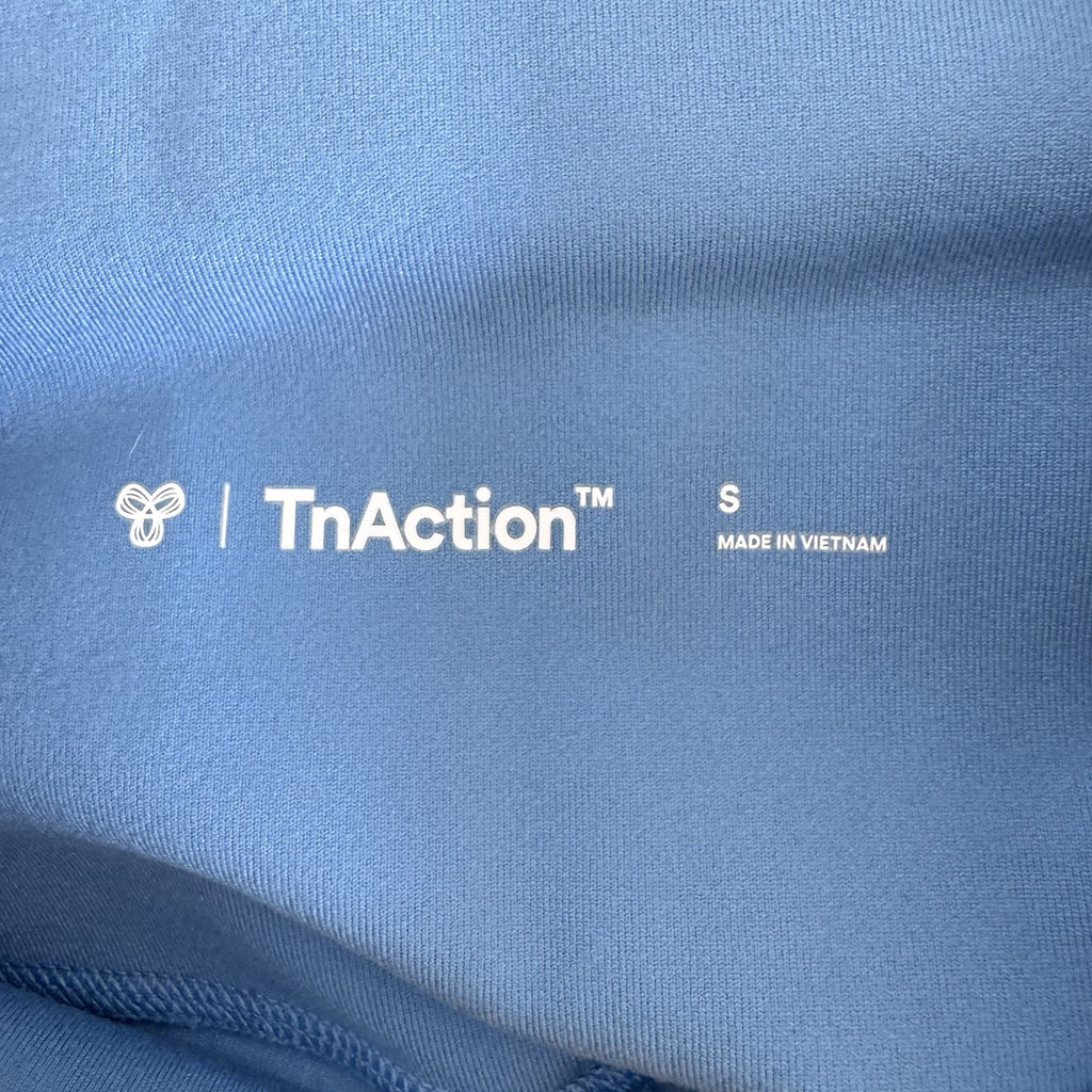 TnAction Blue High Rise Leggings S Nylon Stretch Athleisure