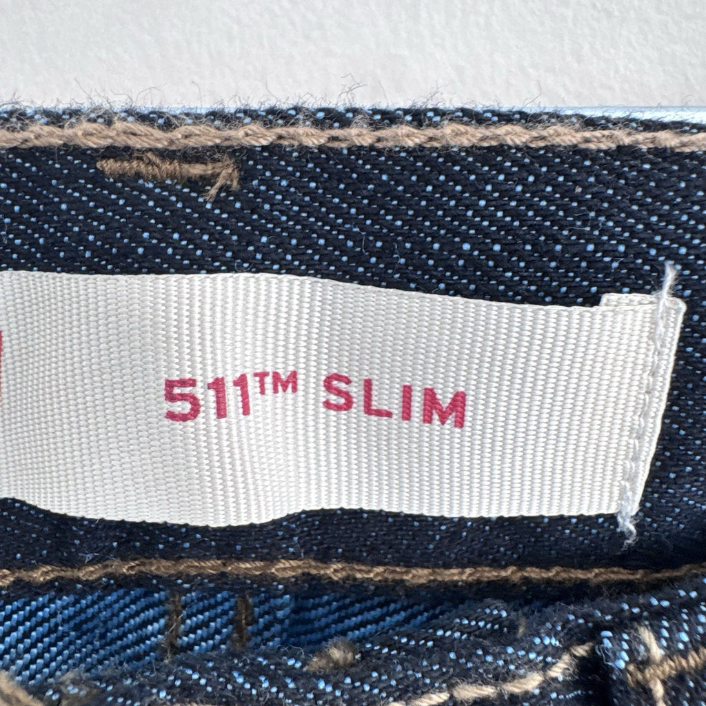 Levi’s 511 Slim Jeans Boys 8 Reg 24x22 Dark Wash NWT