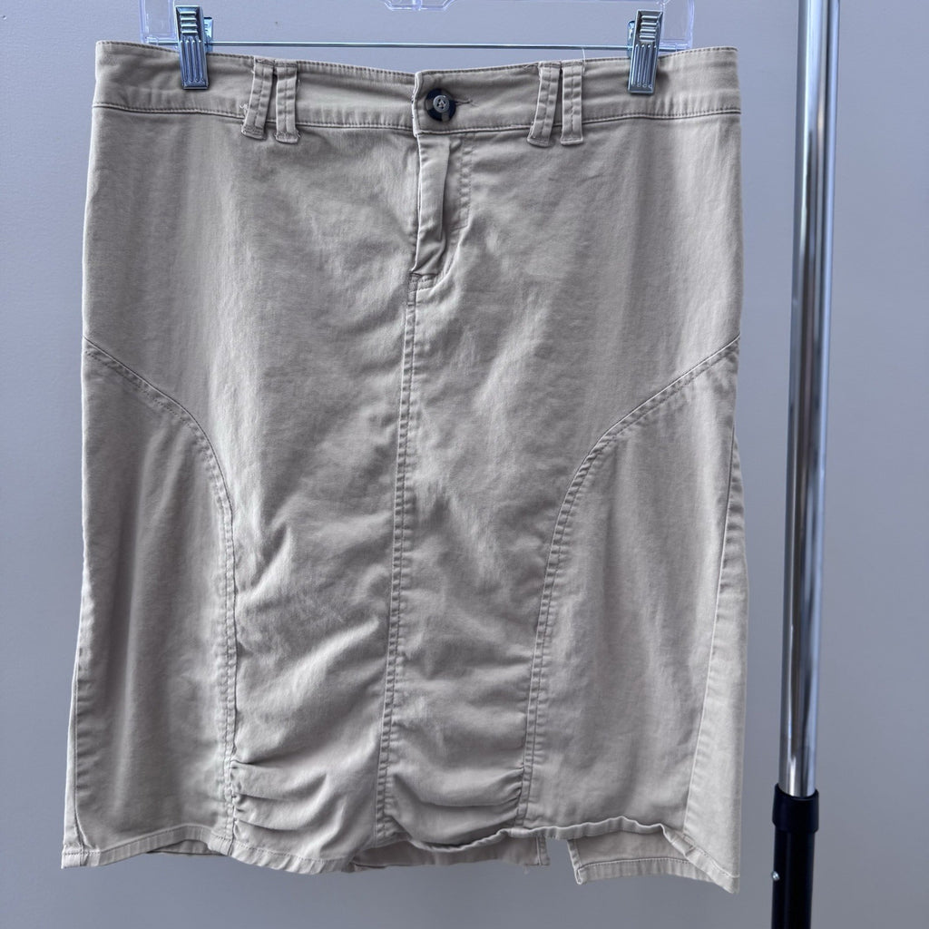 Copper Key Skirt Size 13 Khaki Stretch Casual Utility Style RN 39831