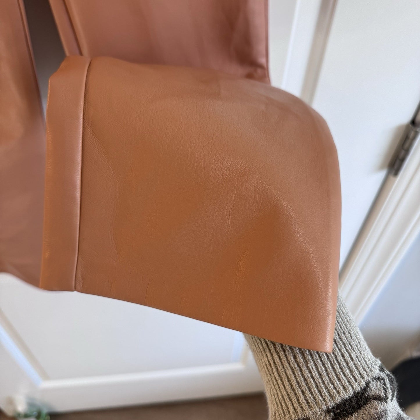 Wilfred Melina Faux Leather Pants Soft Terracotta High Rise Straight 2 NWT