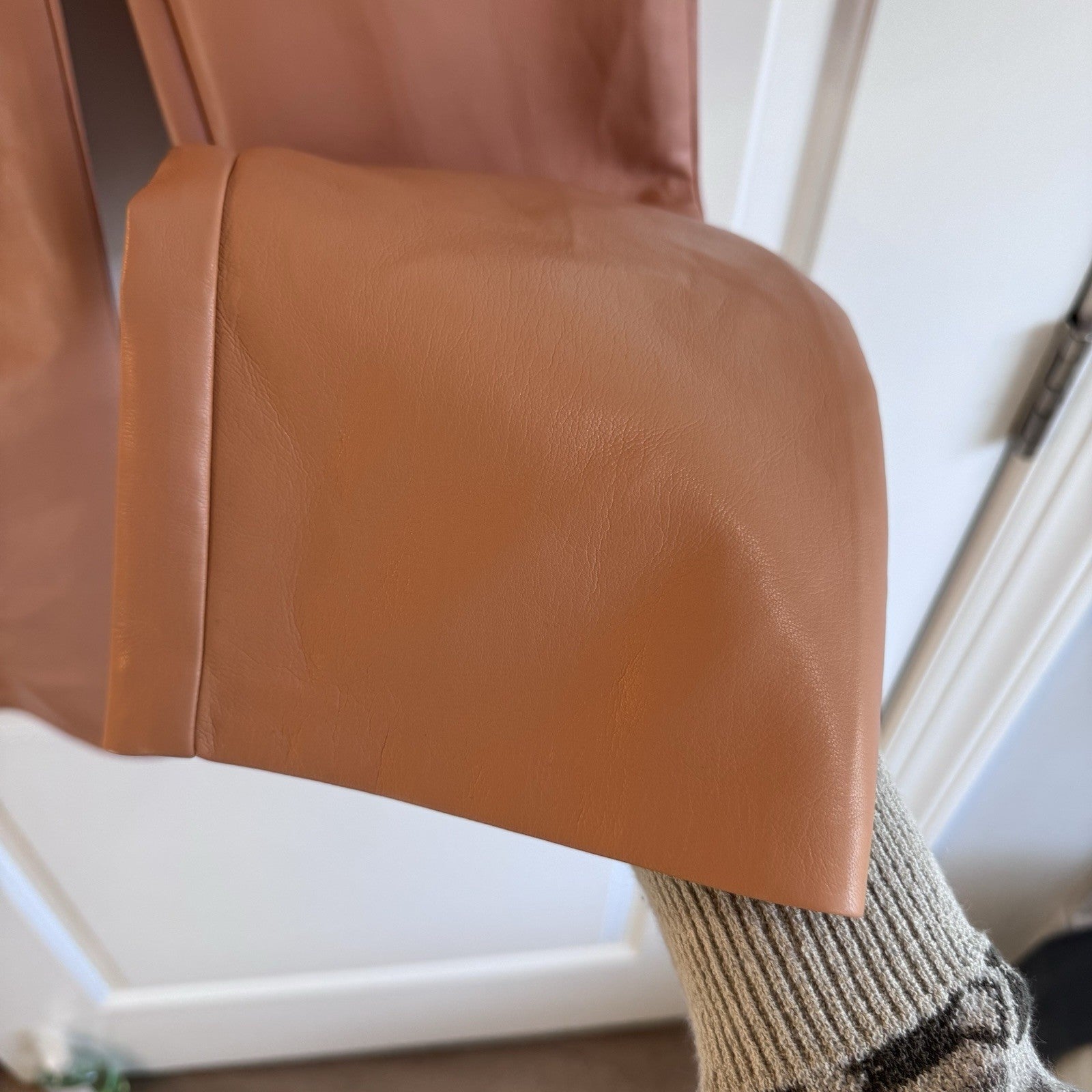 Wilfred Melina Faux Leather Pants Soft Terracotta High Rise Straight 2 NWT