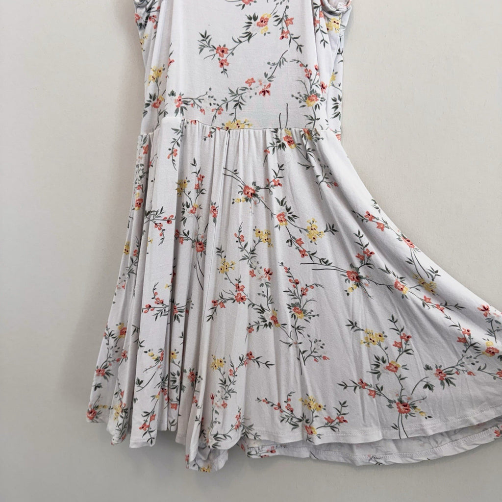 Garage Juniors Size XS White Black Floral Print Sleeveless Wrap Front Romper