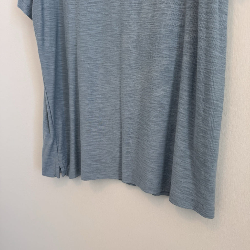 Free Fly Bamboo Performance Polo Shirt Men’s Small Blue Heathered Pocket