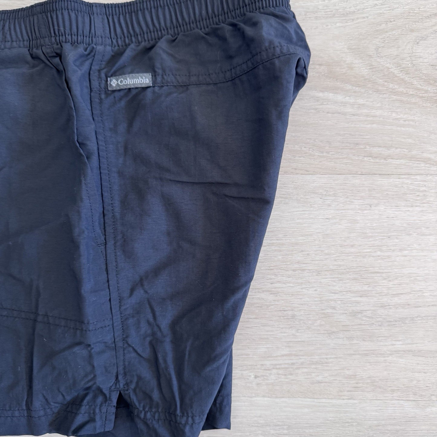 Columbia Mens Nylon Shorts Size Small Black Liner Cut Outdoor