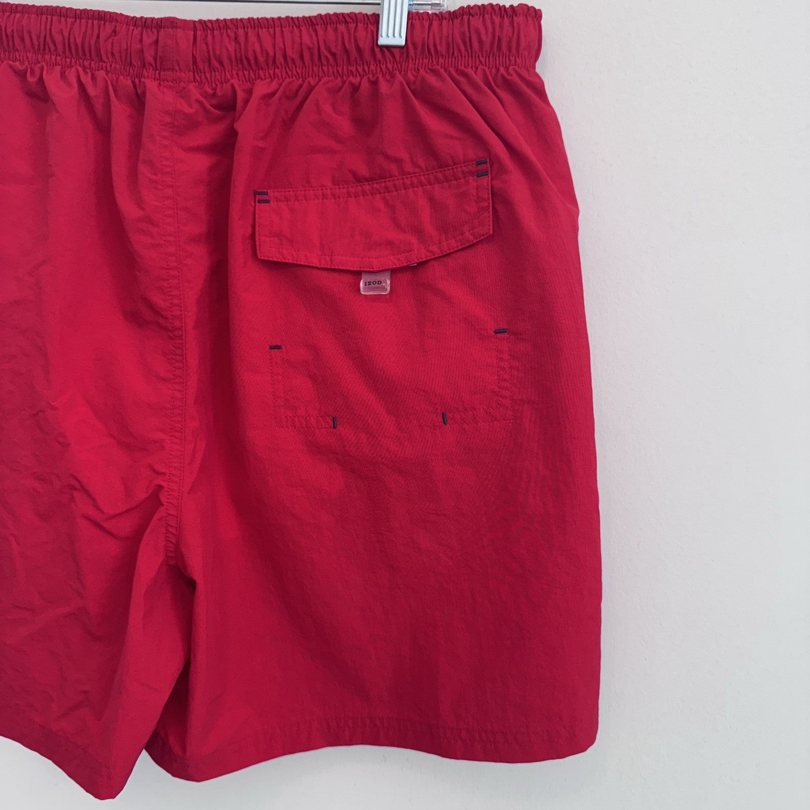 IZOD PerformX Men’s XL Red Swim Trunks Shorts Mesh Lined Quick Dry Beach