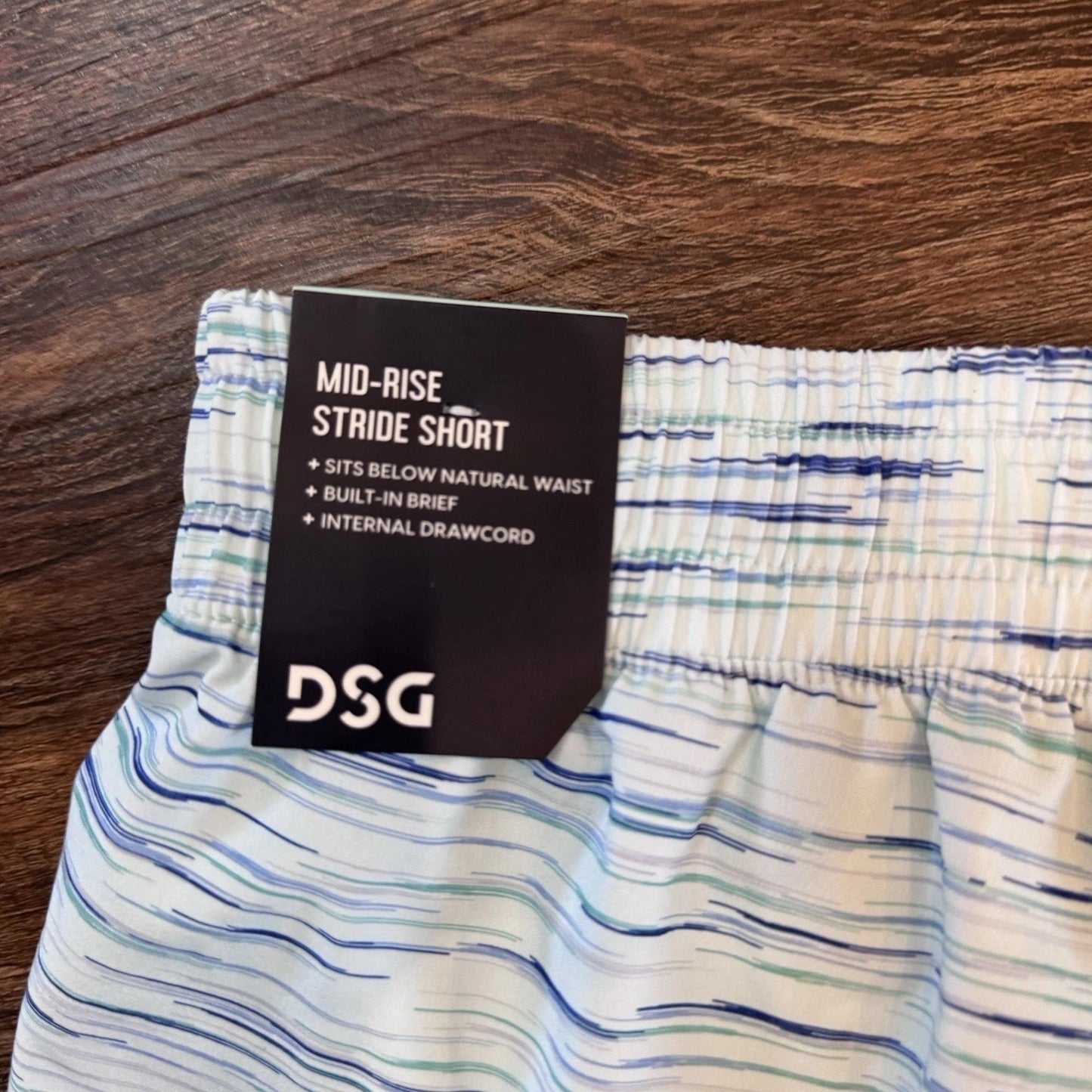 DSG Girls Stride Shorts Cyan Glass Spacedye Size L NWT Athletic Running