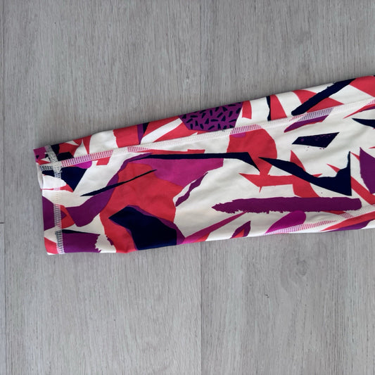 JDow Fitness Leggings Womens Small Pink Purple Abstract Athletic Workout Pants