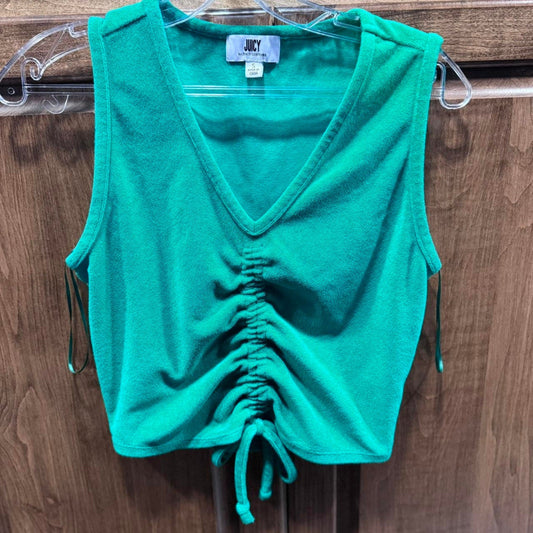 Juicy Couture green crop top with tie detail size small