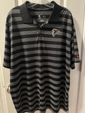 Nike Atlanta Falcons Men’s XXL NFL On Field Apparel Black Dri-Fit Striped Polo