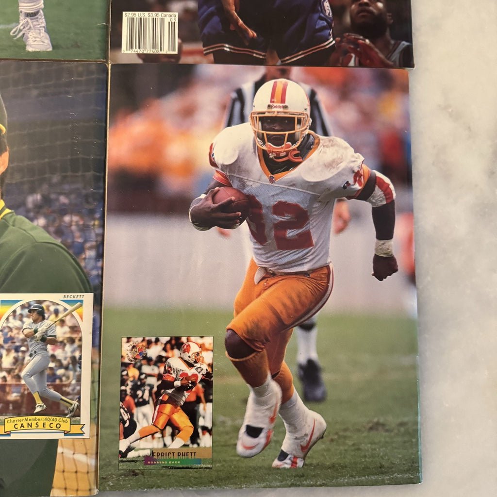 Vintage Beckett Sports Card Magazine Lot of 6 Marino Favre Shaq Hardaway Issue 1