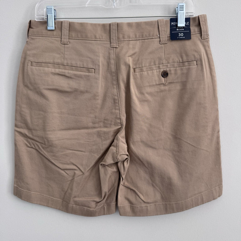 Men’s J.Crew Mercantile Flex Khaki Shorts Size 30 7” Inseam NWT