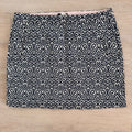 J.Crew Navy White Women’s Print Skirt Size 4 Stretch Cotton