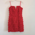 DO+BE Red 3D Rosette Floral Mini Dress Size Large NWT Cocktail Party boutique
