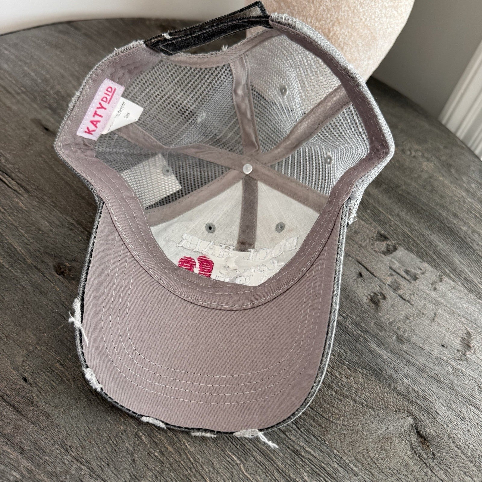 Pool Hair Don’t Care Hat Distressed Trucker Cap KatyDid NWT Boutique