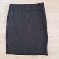 Apostrophe Stretch Pinstripe Pencil Skirt Size 10 Black White Women’s