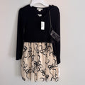 Knitworks Girls Dress Size 8 2pc Set Black Cream Bow Party Dress NWT MSRP60