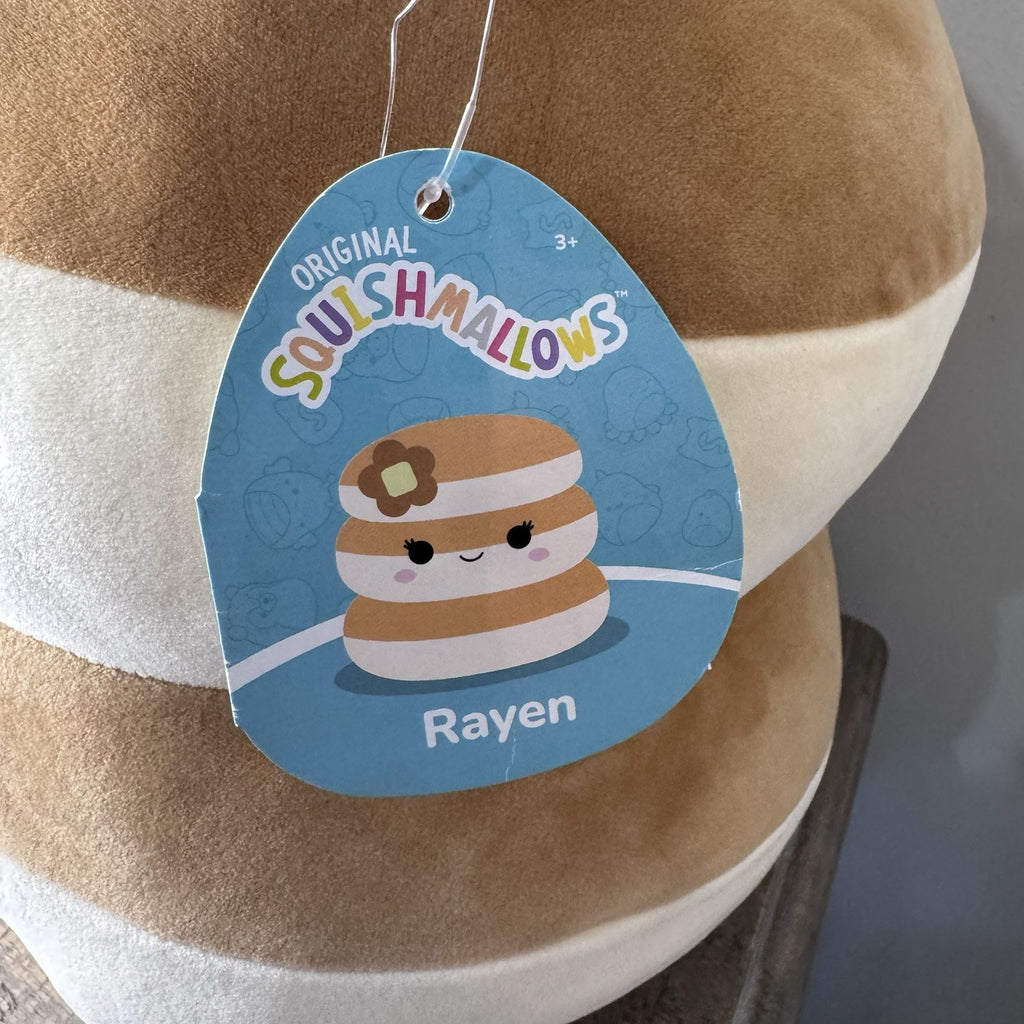 Squishmallow RARE  Rayen Pancake Plush Rayen 12” Stuffed Animal Kellytoy NWT