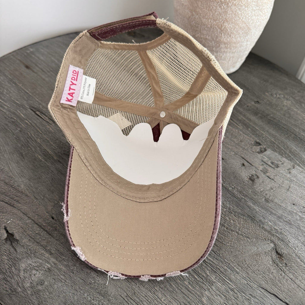 Don’t Mess With Texas Girls Hat KatyDid Trucker Distressed NWT Boutique TX