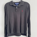 Ralph Lauren Polo Sport Mens M Black Long Sleeve Polo Shirt Logo