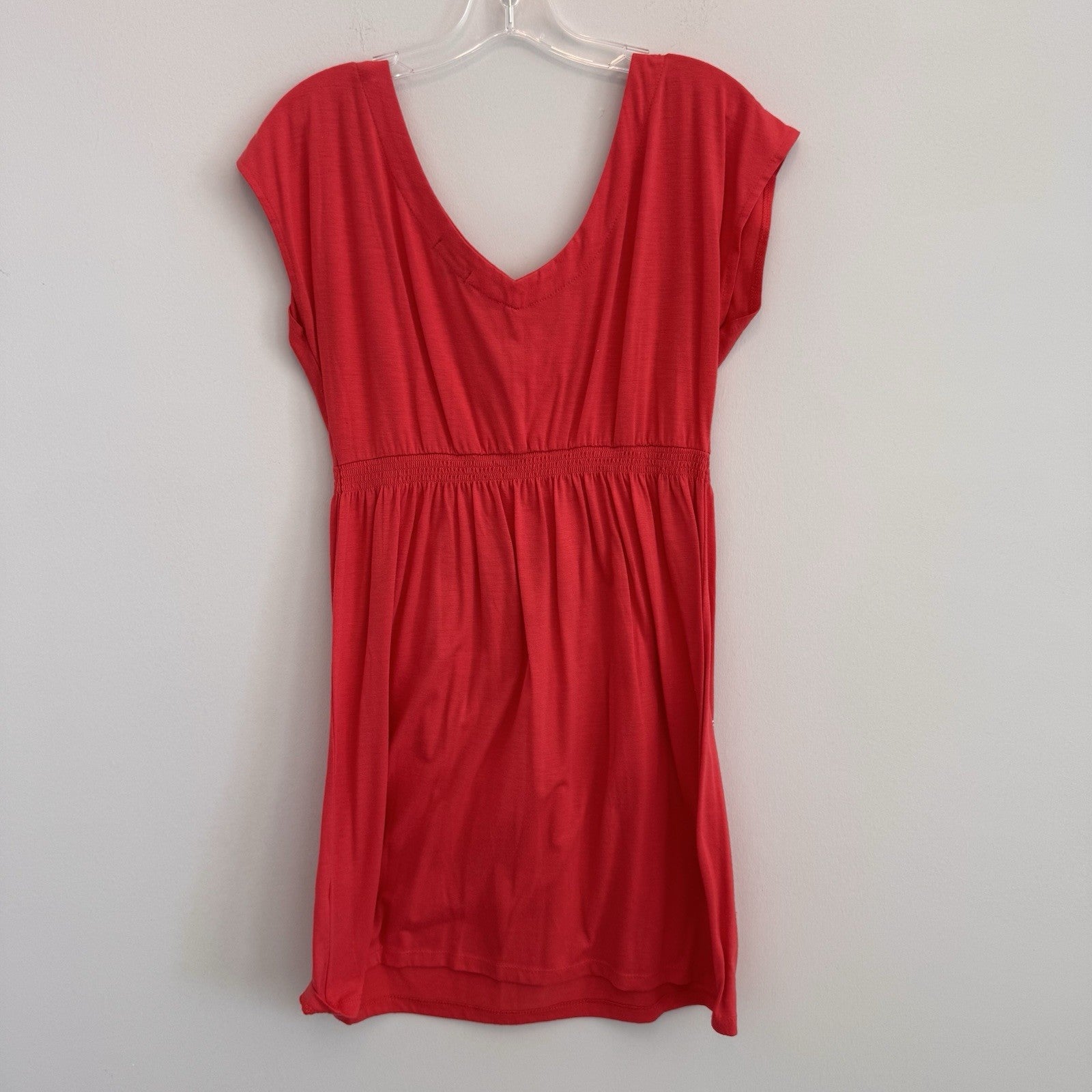 Venus Women's Large Coral Medallion Graphic V-Neck Empire Waist Mini Dress Boho