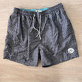 Spicy Tuna Men’s Large Gray Geometric Mandala Print Lined Swim Trunks L