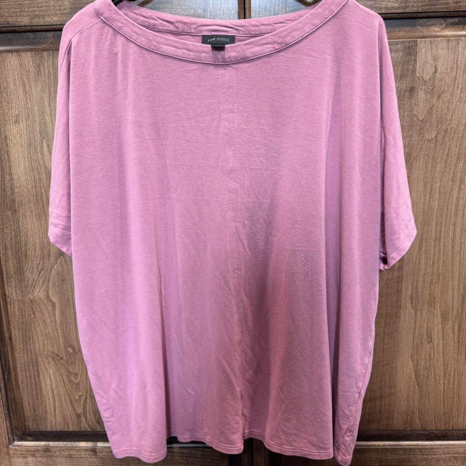 J. Jill Wear ever Collection Dusty Rose Short Sleeve Top Size M