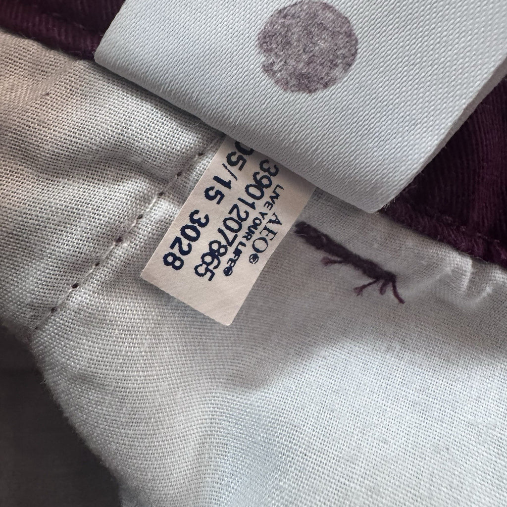 American Eagle Skinny Pants Womens 2 Regular Purple Stretch Chino Casual