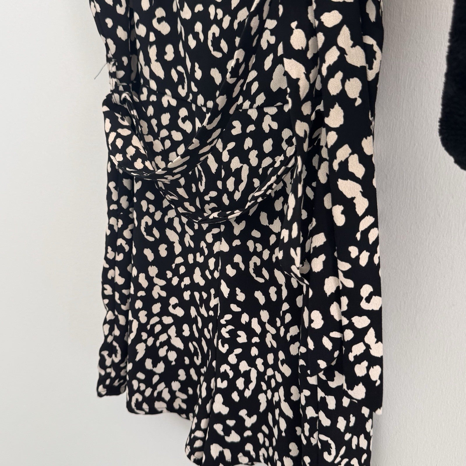She + Sky Leopard Animal Print Romper Women's Size M Black Tan Spaghetti Strap
