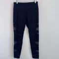 Victoria Sport Black Mesh Panel Leggings Women M Cropped Yoga Gym Pants