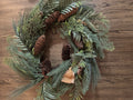 Hearth & Hand with Magnolia 18” Wreath Christmas Burlap Pinecone