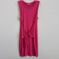 Pink Lily Women’s XL Hot Pink Sleeveless Front Tie Knot T-Shirt Mini Dress USA