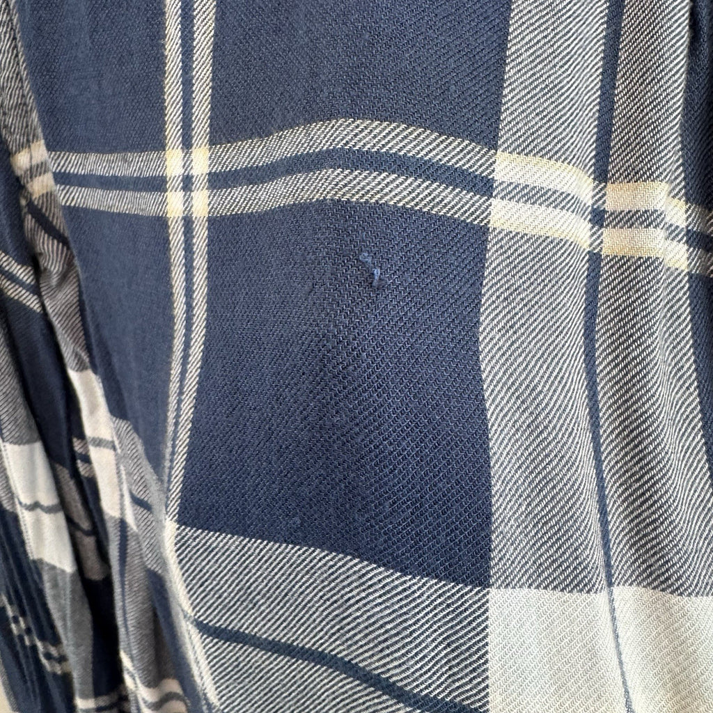 Abercrombie & Fitch Plaid Button Up Shirt Women S Blue Flannel Top