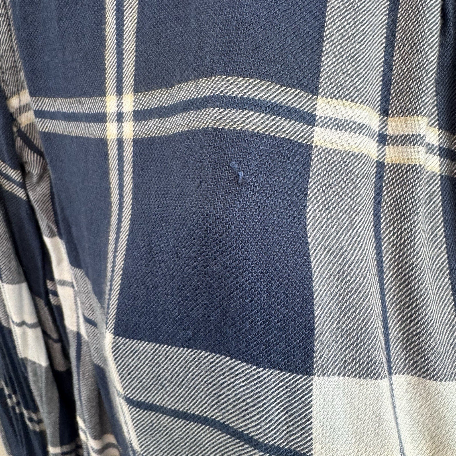Abercrombie & Fitch Plaid Button Up Shirt Women S Blue Flannel Top