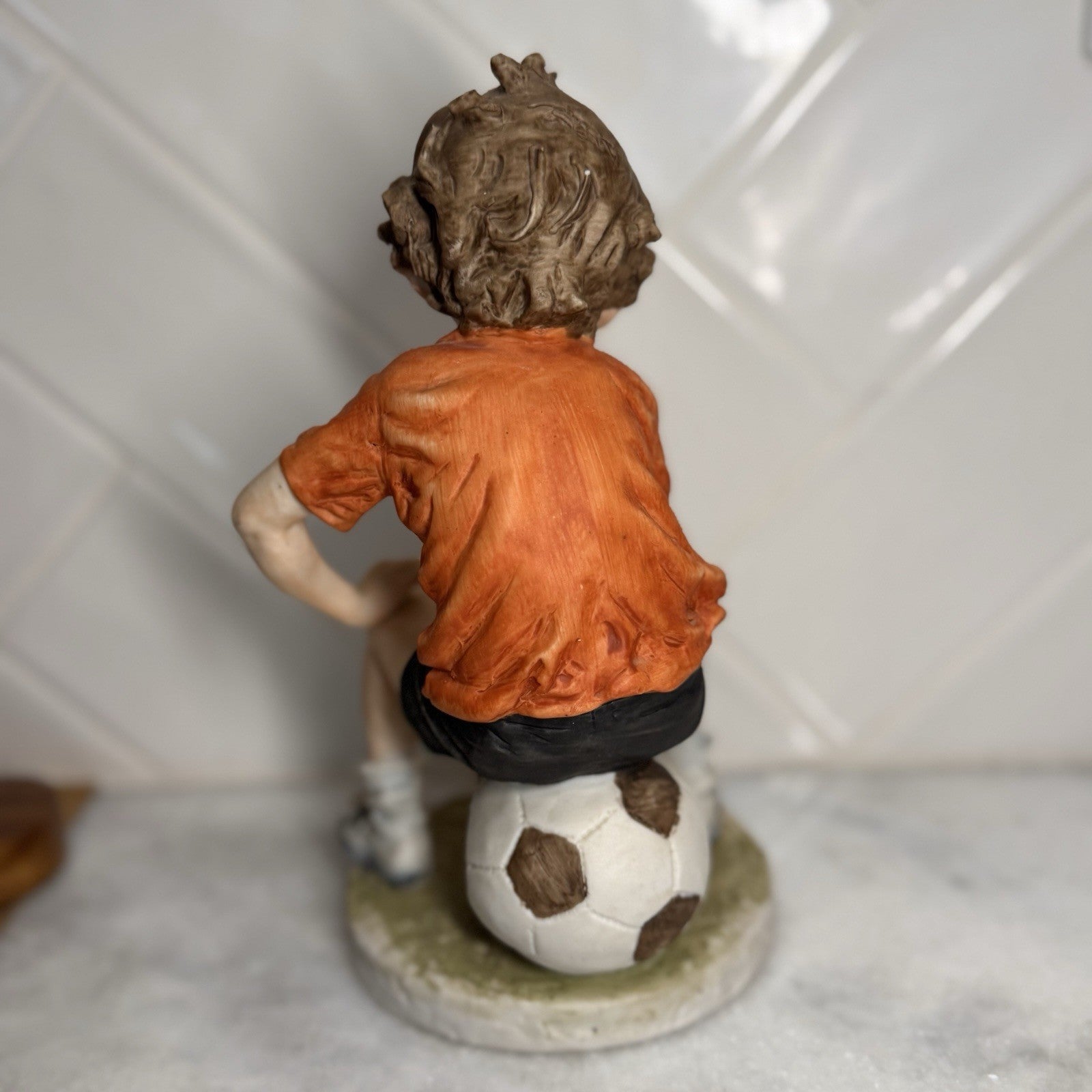 Vintage Himark Boy Soccer Figurine Old World Original Taiwan Statue 1970-1980