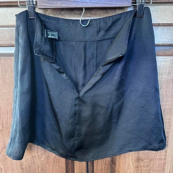 Forever 21 size Medium Black mini skirt with lace-up detail #gothfashion