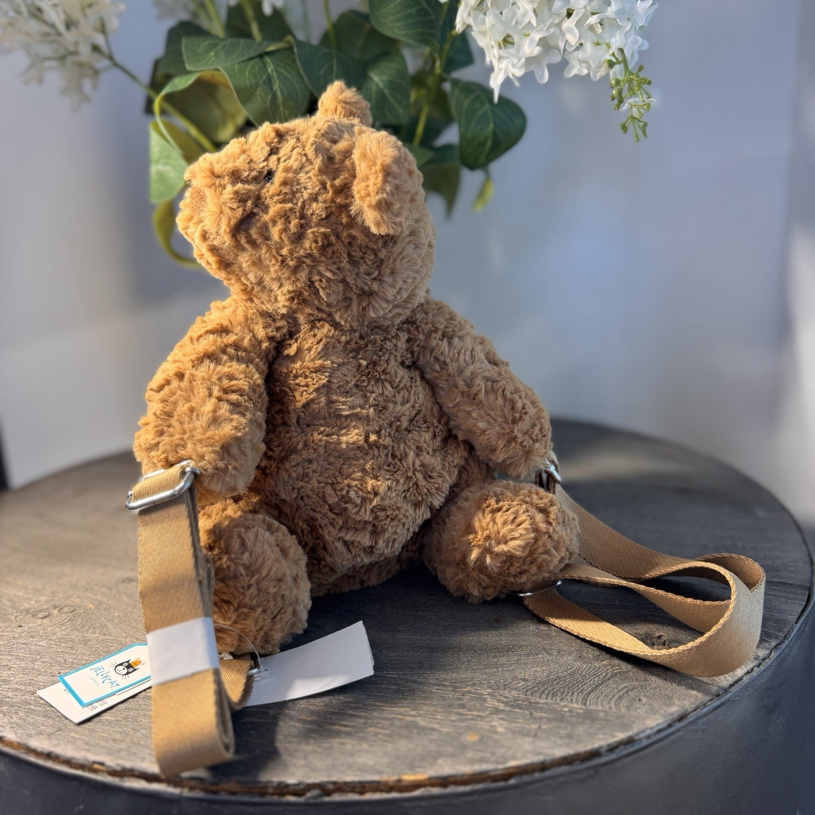 Jellycat Bartholomew Bear Backpack Plush Stuffed Animal Tan Brown NWT BAR4BP 11”