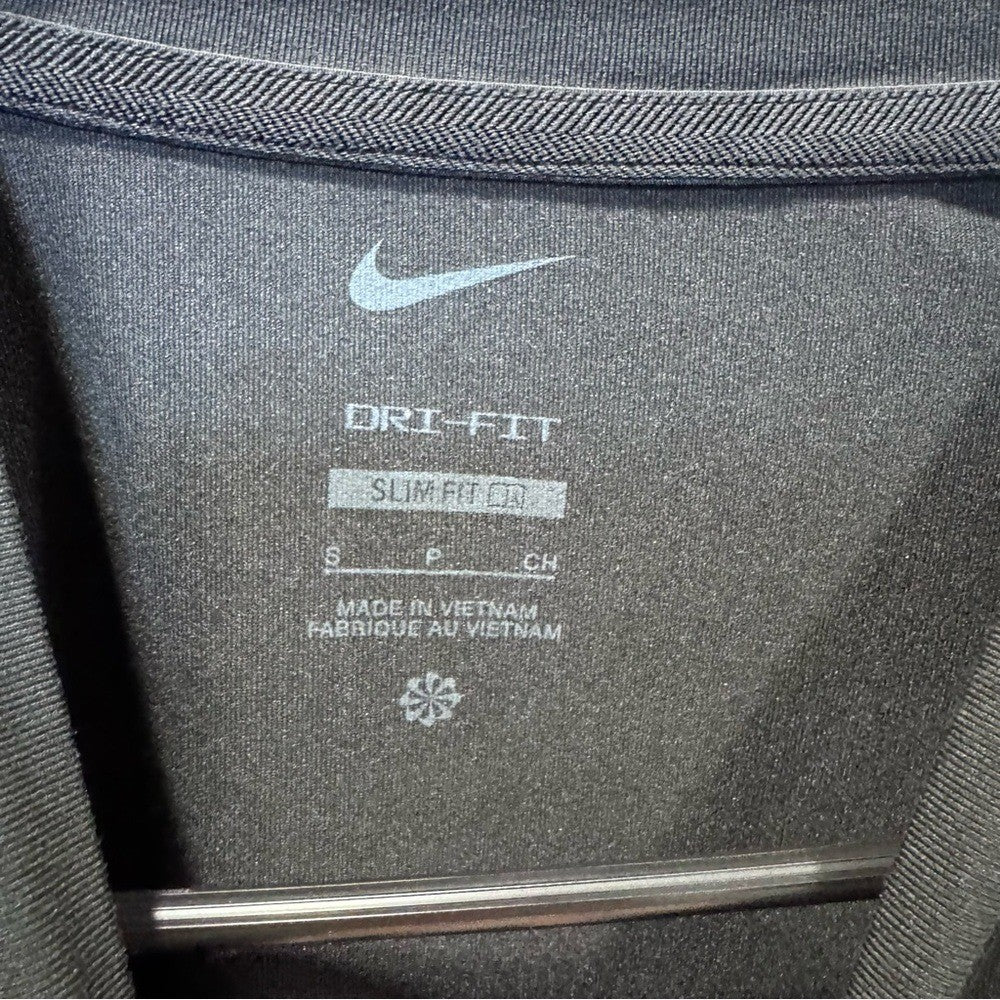 Nike Dri-Fit Long Sleeve Athletic Shirt Black V-Neck Small DA4730-010