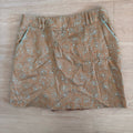 Sport Haley Tan Blue Swirl Print Skirt Size 10 Y2K Mod Retro Women’s