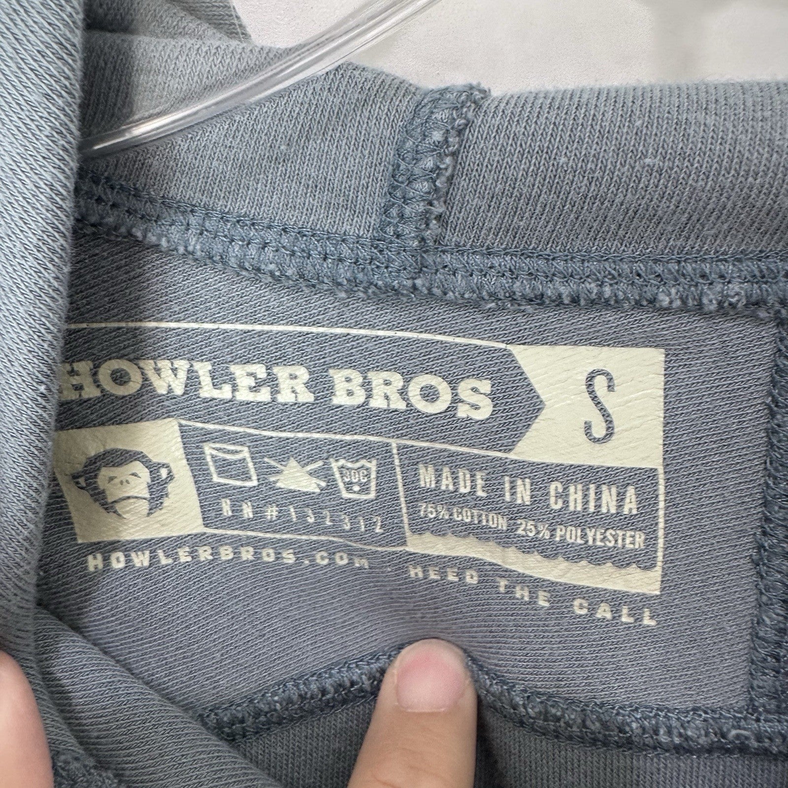 Howler Brothers Terry Cloth Hoodie – Men’s Small – Blue – Pullover
