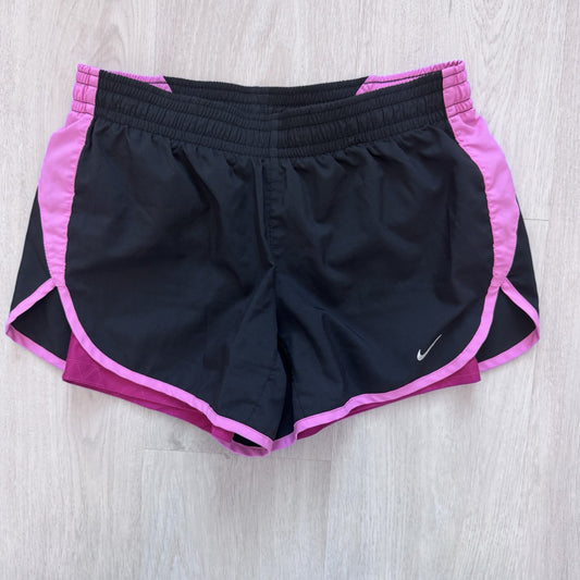 Nike Dri-Fit Womens Running Shorts Small Black Pink Athletic Activewear