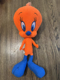 VTG Toy Factory Looney Tunes Tweety Bird Plush Neon Orange w/ Blue Beak Feet 13"