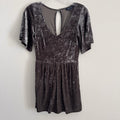 American Eagle Outfitters Soft & Sexy Womens Romper Crushed Velvet Dark Green S