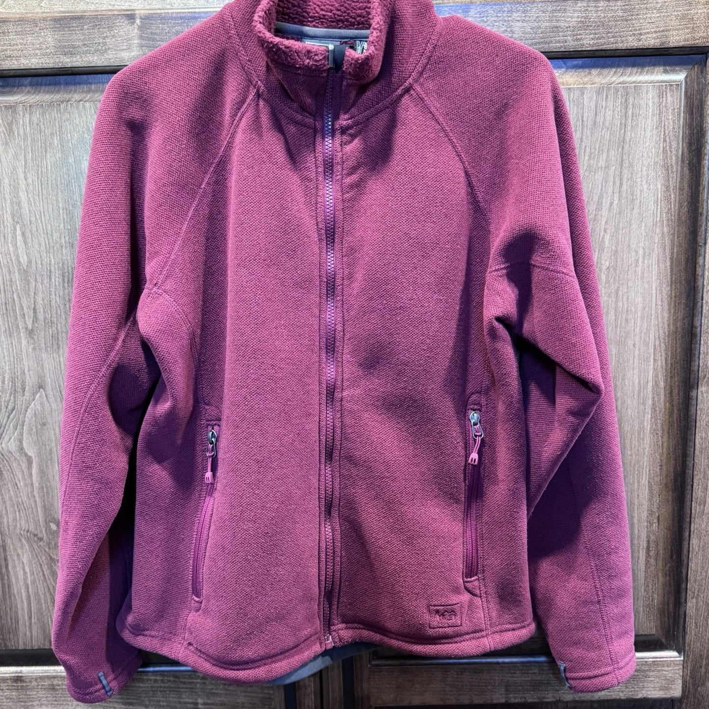 REI Women’s Polartec Fleece Jacket Size M | Maroon Full Zip Outdoor Layer