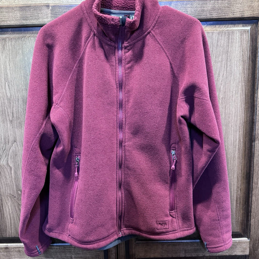 REI Women’s Polartec Fleece Jacket Size M | Maroon Full Zip Outdoor Layer