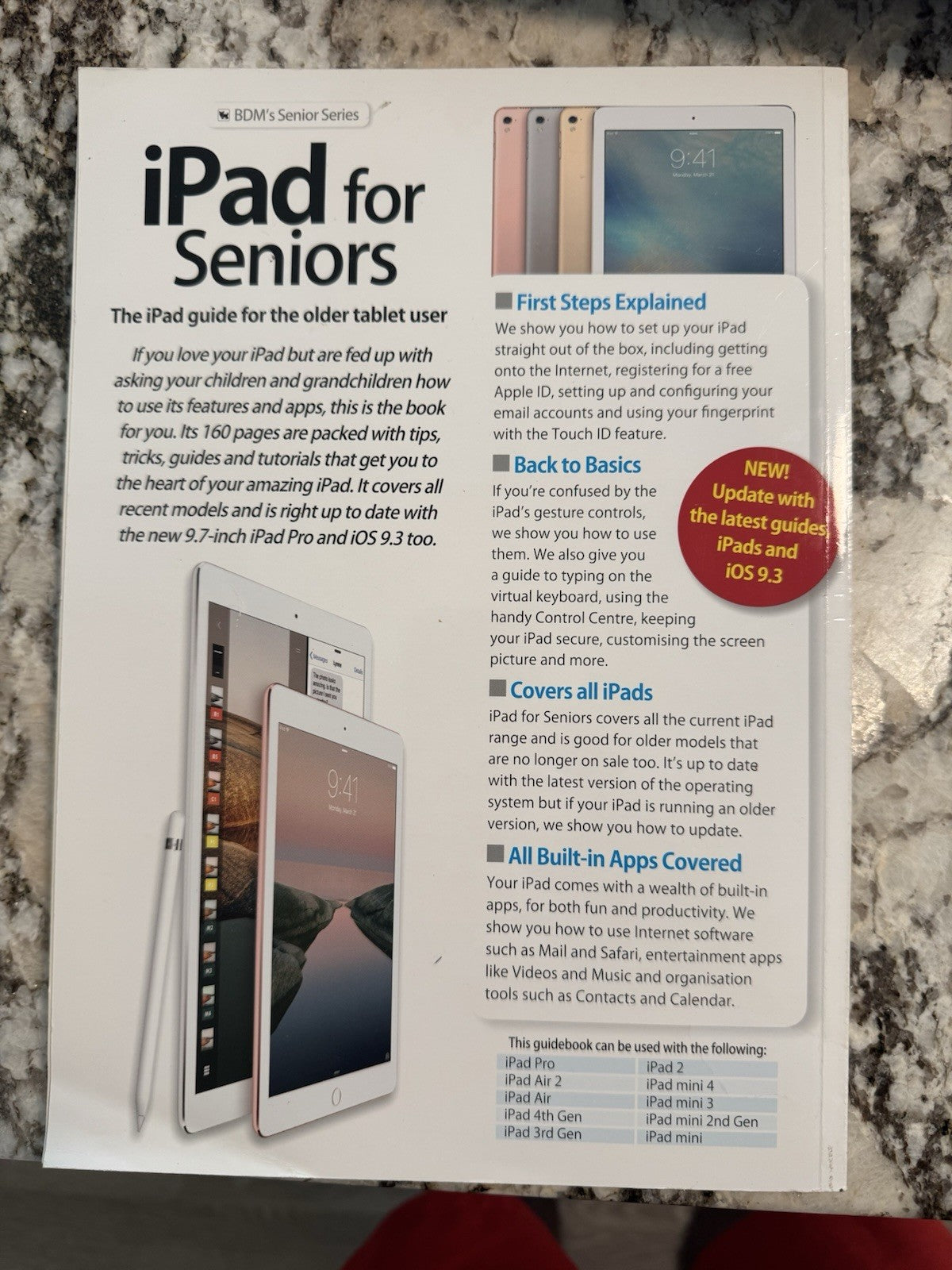  iPad for Seniors Paperback Book BDM's Senior Series Volume 15 Summer 2016